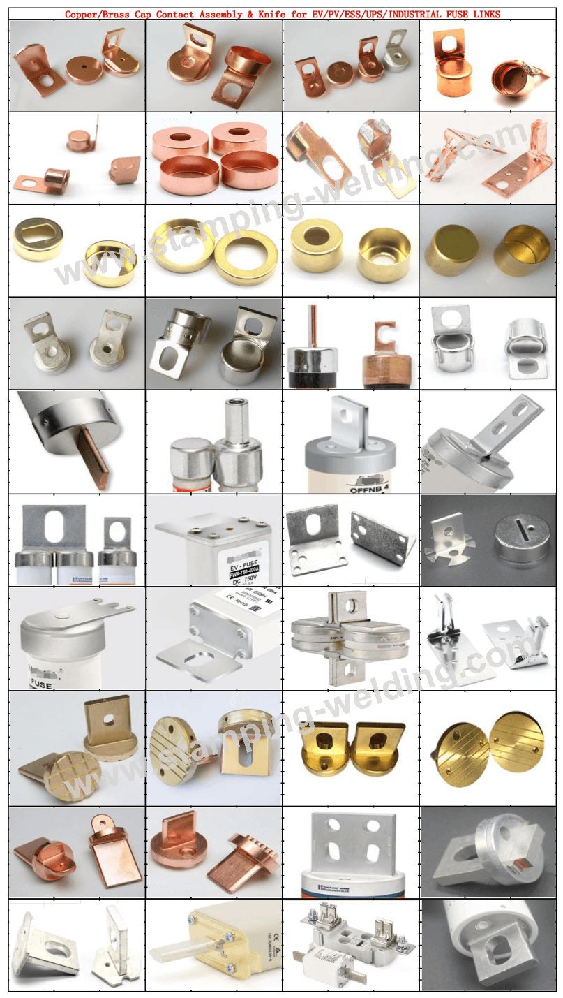 Brass Copper Contact Cap Knife for EV PV Fuses Brass Copper Contact Cap Knife for EV PV Fuses
