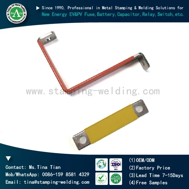 High quality Copper Busbar With Heat Shrink Sleeve Insulation