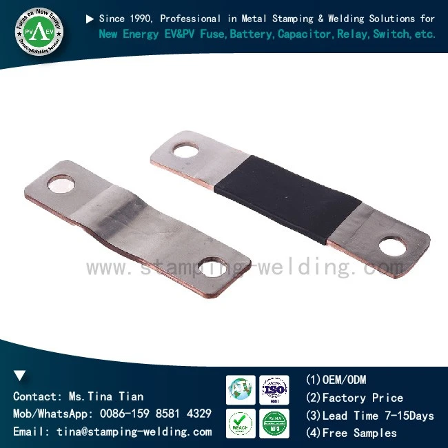 Customized Copper Busbar With Heat Shrink Sleeve Insulation