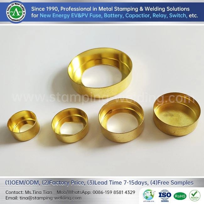 Brass Tube End Cap For  Electric Car Fuse