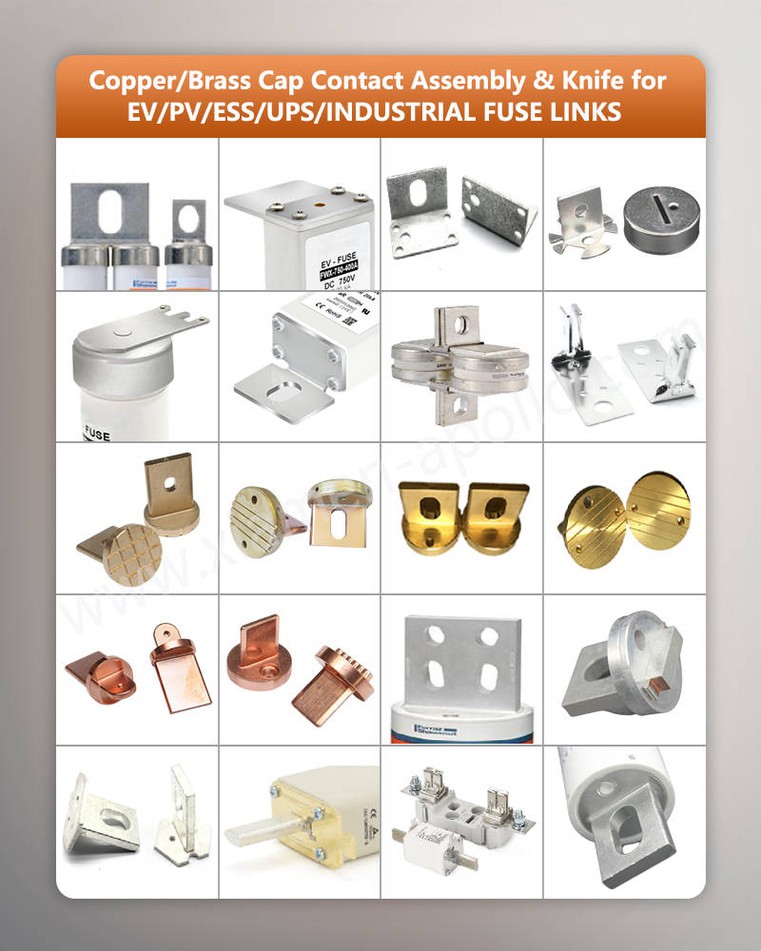 CopperBrass Cap Contact Assembly Knife for EVPVESSUPSINDUSTRIAL FUSE LINKS CopperBrass Cap Contact Assembly Knife for EVPVESSUPSINDUSTRIAL FUSE LINKS
