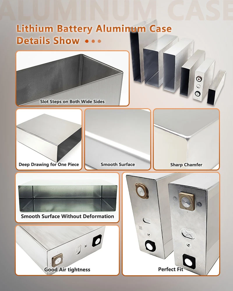 Details show of Aluminum prismatic casing Details show of Aluminum prismatic casing