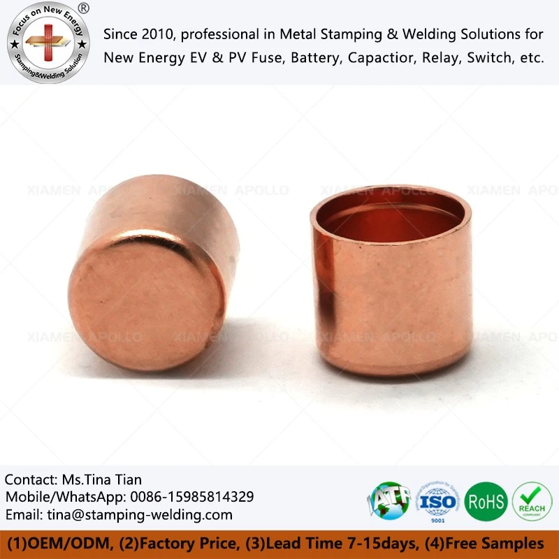 Copper End Caps for EV Fuse Copper End Caps for EV Fuse